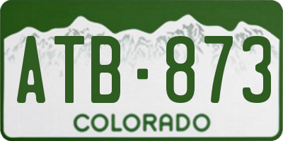 CO license plate ATB873