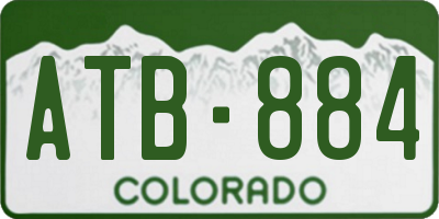 CO license plate ATB884