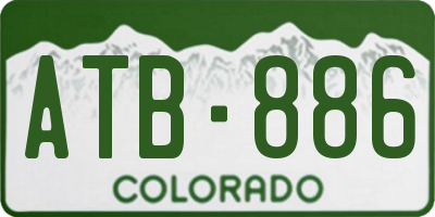 CO license plate ATB886
