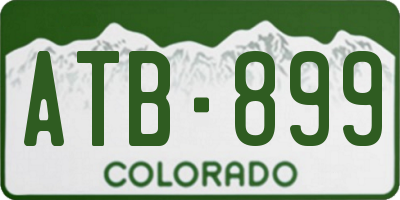 CO license plate ATB899
