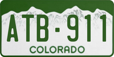 CO license plate ATB911