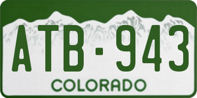 CO license plate ATB943