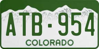 CO license plate ATB954