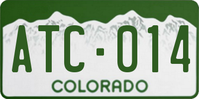 CO license plate ATC014