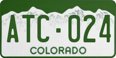 CO license plate ATC024