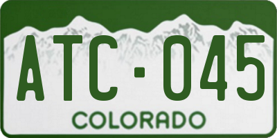 CO license plate ATC045