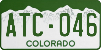 CO license plate ATC046