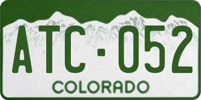CO license plate ATC052