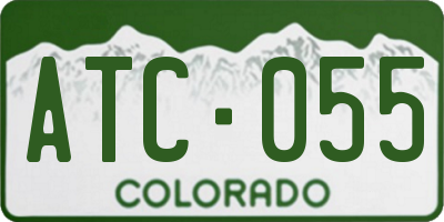 CO license plate ATC055