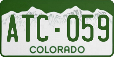 CO license plate ATC059