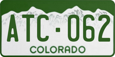 CO license plate ATC062