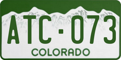 CO license plate ATC073