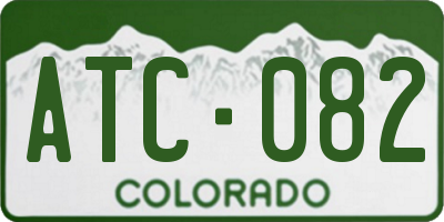 CO license plate ATC082