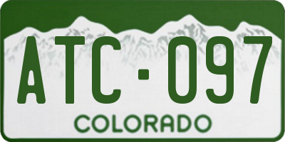 CO license plate ATC097