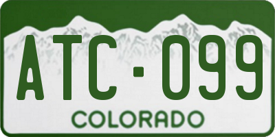 CO license plate ATC099