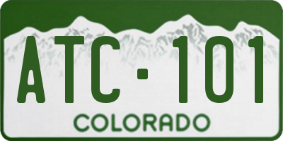 CO license plate ATC101