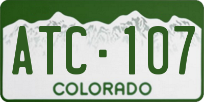 CO license plate ATC107