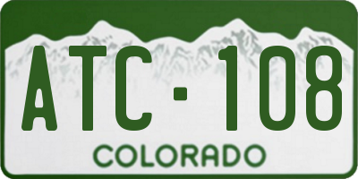 CO license plate ATC108