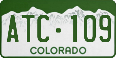 CO license plate ATC109