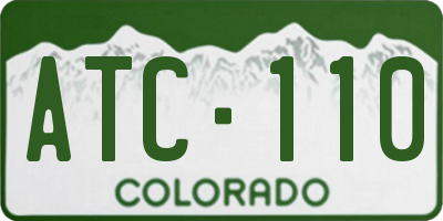 CO license plate ATC110