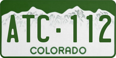 CO license plate ATC112
