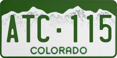 CO license plate ATC115