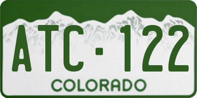 CO license plate ATC122