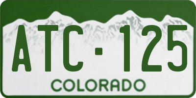 CO license plate ATC125