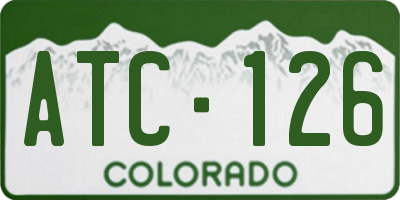 CO license plate ATC126
