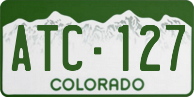 CO license plate ATC127
