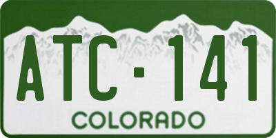 CO license plate ATC141