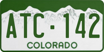 CO license plate ATC142