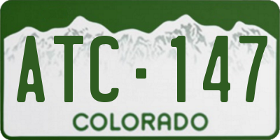 CO license plate ATC147