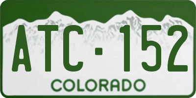 CO license plate ATC152