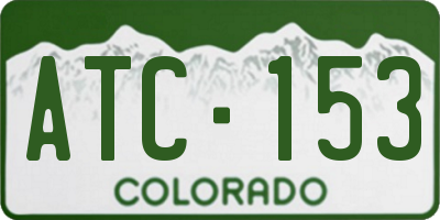 CO license plate ATC153