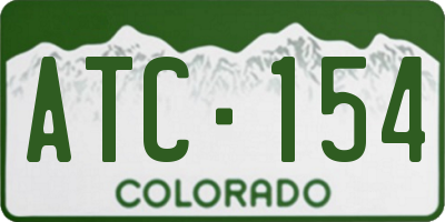 CO license plate ATC154