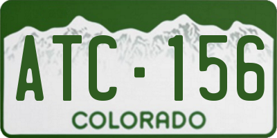 CO license plate ATC156