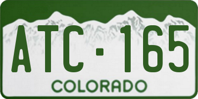 CO license plate ATC165