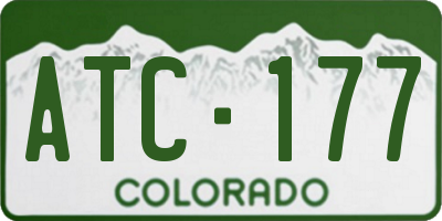 CO license plate ATC177