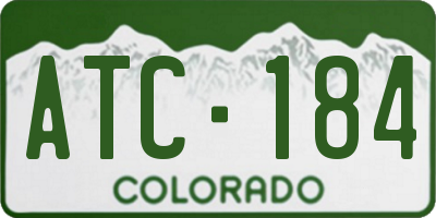 CO license plate ATC184