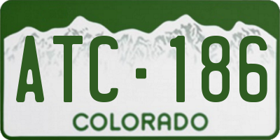 CO license plate ATC186