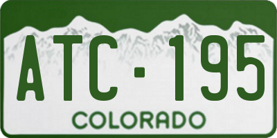 CO license plate ATC195