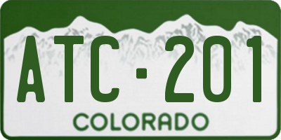 CO license plate ATC201