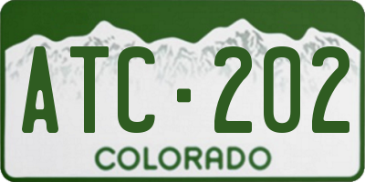 CO license plate ATC202