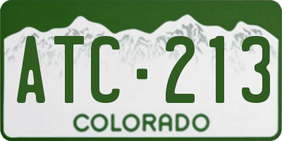 CO license plate ATC213