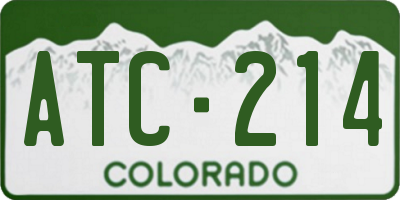 CO license plate ATC214