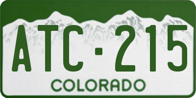 CO license plate ATC215