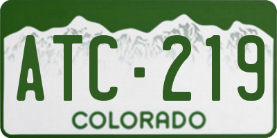 CO license plate ATC219
