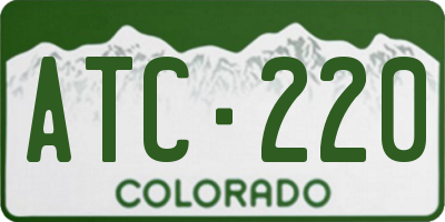 CO license plate ATC220