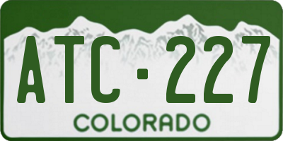 CO license plate ATC227